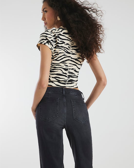 River Island Womens Flared Jeans Black High Waisted Relaxed - Image 3
