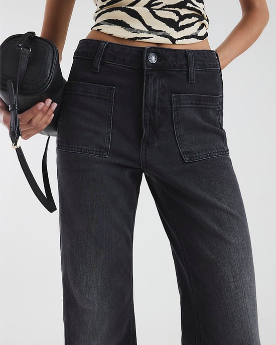 River Island Womens Flared Jeans Black High Waisted Relaxed - Image 5