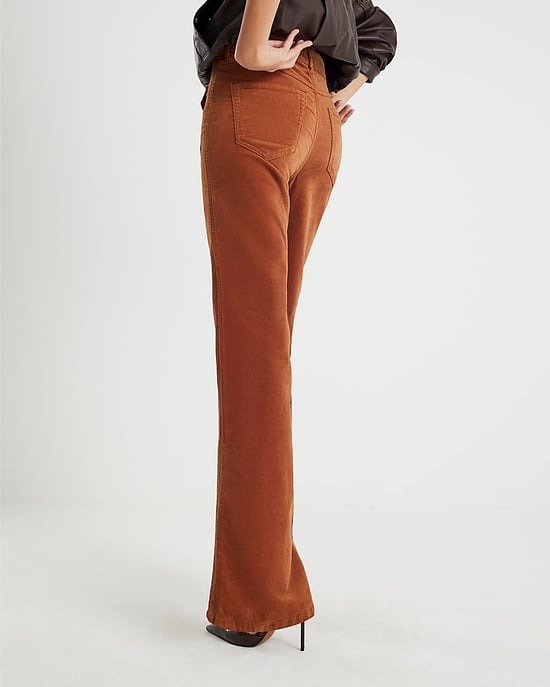 River Island Womens Bootcut Jeans Orange Corduroy Relaxed Flared - Image 3