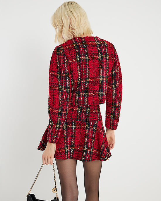 River Island Womens Jacket Red Tartan Boucle - Image 2