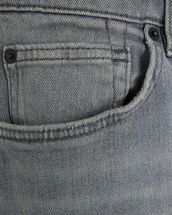 River Island Mens Slim Fit Jeans Grey Denim Fabric - Image 4