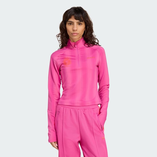 Half-Zip Graphic Football Long-Sleeve Top - Image 1
