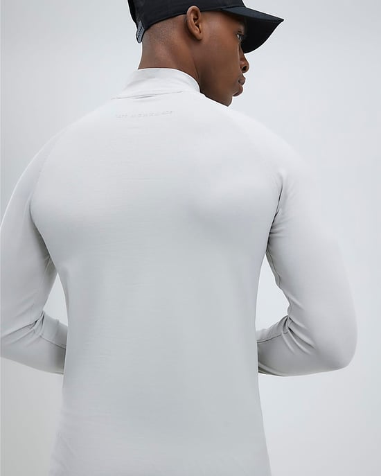 River Island Mens Funnel Top Grey Quarter Zip - Image 3
