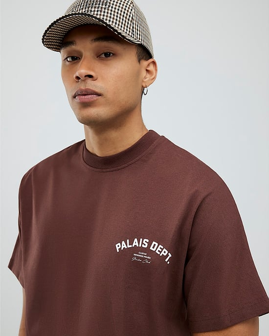 River Island Mens T-Shirt Brown Oversized Fit Palais Dept - Image 3