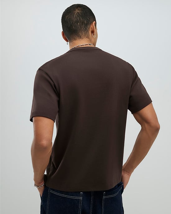 River Island Mens T-Shirt Brown Regular Fit - Image 3