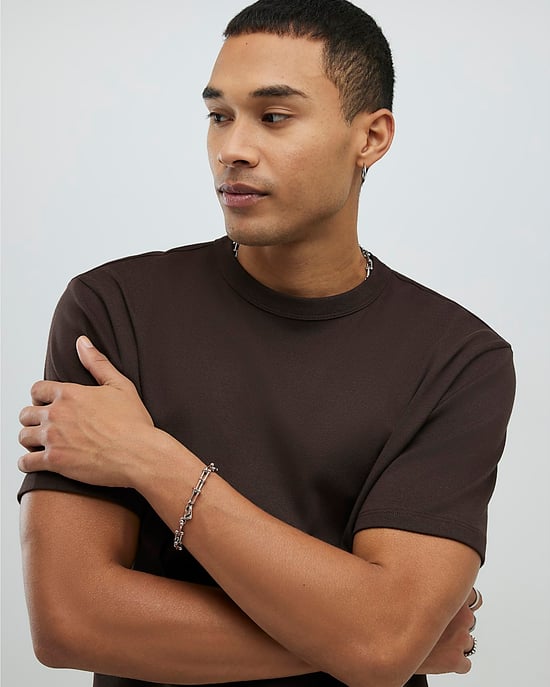 River Island Mens T-Shirt Brown Regular Fit - Image 4