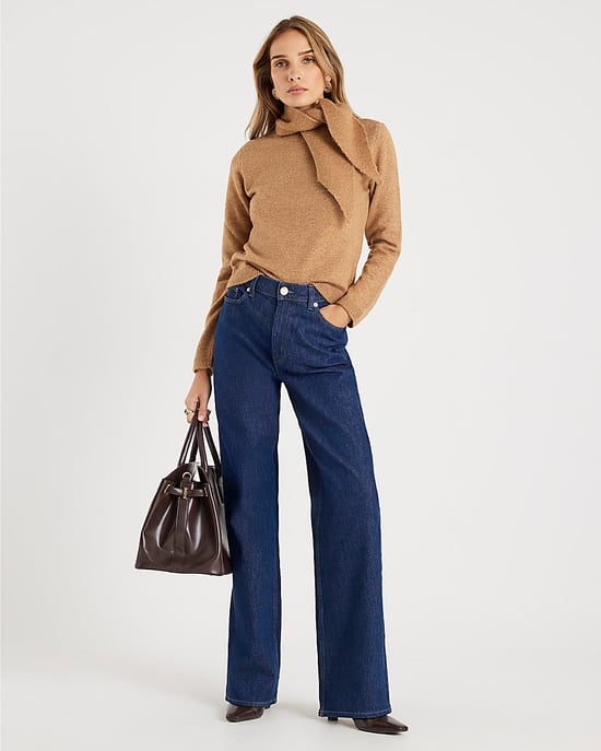 River Island Womens Jumper Brown Knitted Neck Tie - Image 2