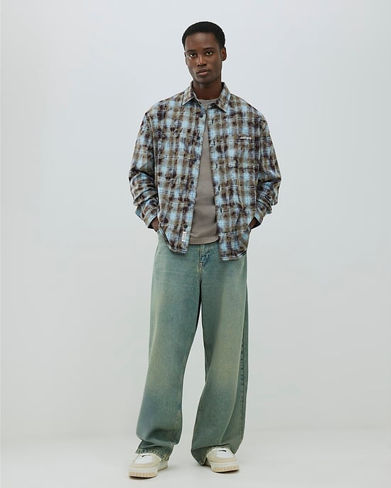 River Island Mens Shirt Blue Regular Fit Saint Palais Check - Image 3