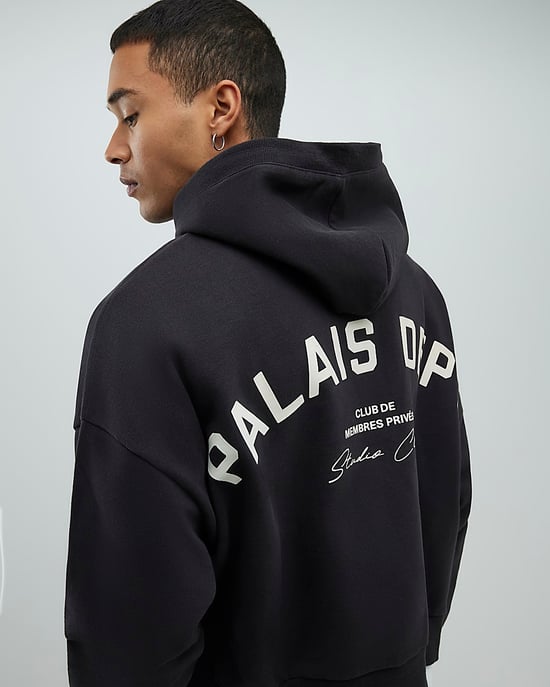 River Island Mens Hoodie Black Oversized Fit Palais Dept - Image 2