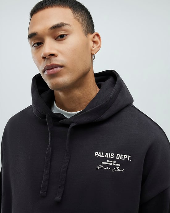 River Island Mens Hoodie Black Oversized Fit Palais Dept - Image 4