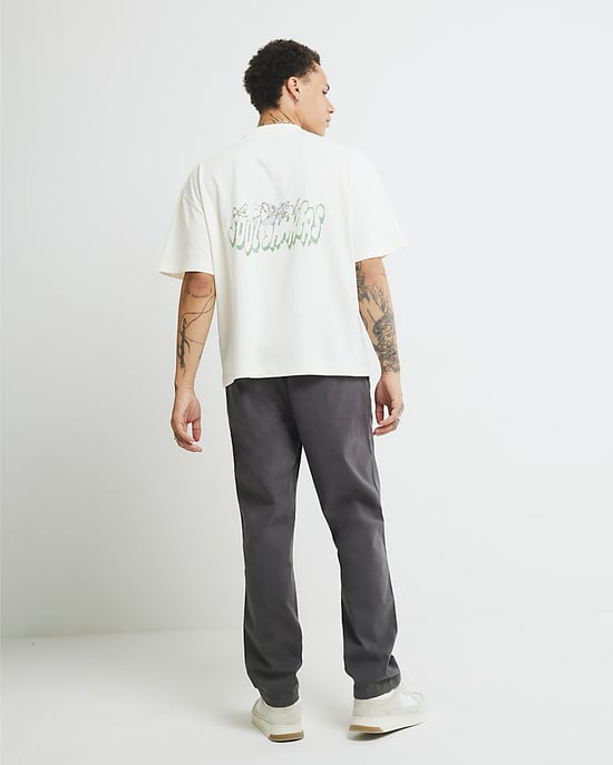 River Island Mens Joggers Grey Regular Fit Pull On - Image 3