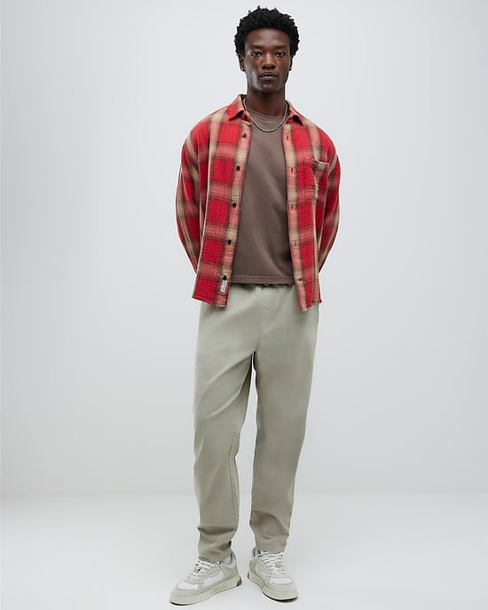 River Island Mens Joggers Beige Pull On Straight Leg - Image 2