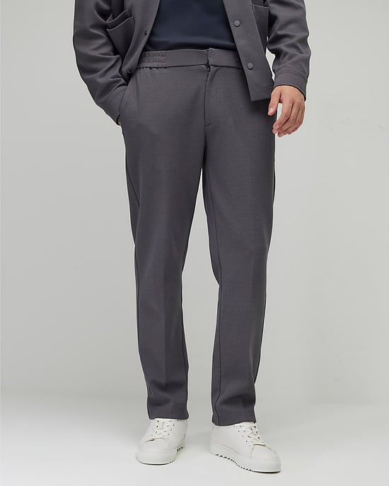River Island Mens Trousers Grey Slim Fit Textured - Image 1