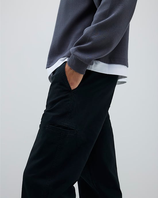 River Island Mens Trousers Black Loose Fit Pull On - Image 2