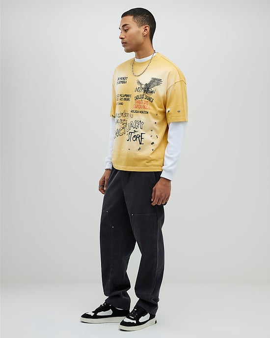 River Island Mens Trousers Grey Loose Fit Corduroy Pull On - Image 2
