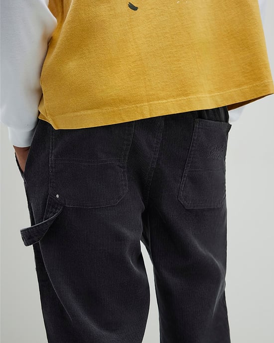 River Island Mens Trousers Grey Loose Fit Corduroy Pull On - Image 4