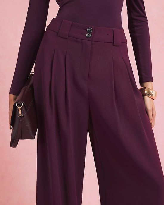 River Island Womens Tailored Trousers Red Wide Leg - Image 3