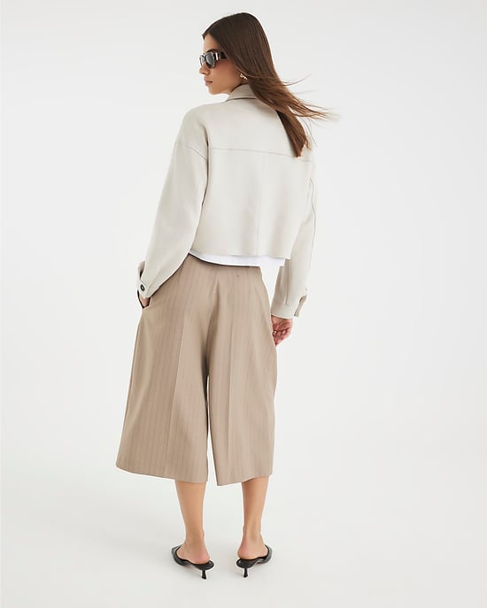 River Island Womens Overshirt Stone Faux Suede - Image 3