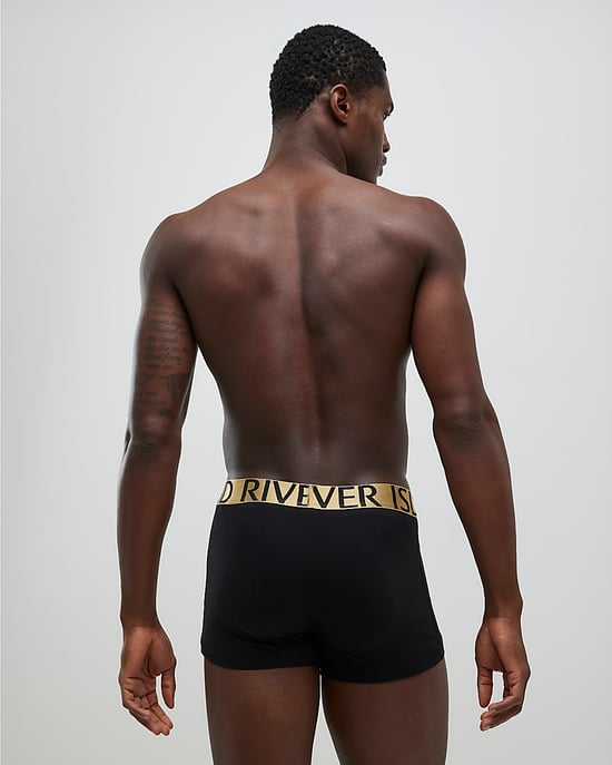 River Island Mens Trunks 5 Pack Black Ri - Image 3