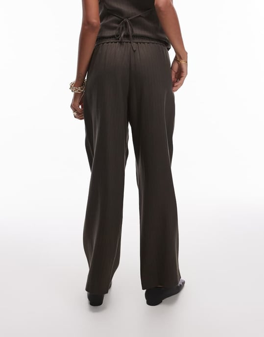 Topshop koord pinstripe jogger i kaki BRUN - Image 4