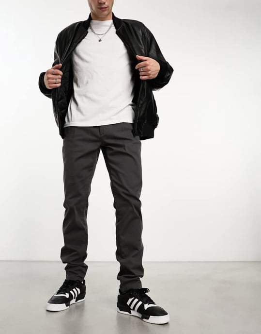 ONLY & SONS slim fit chinos i grått - Image 4