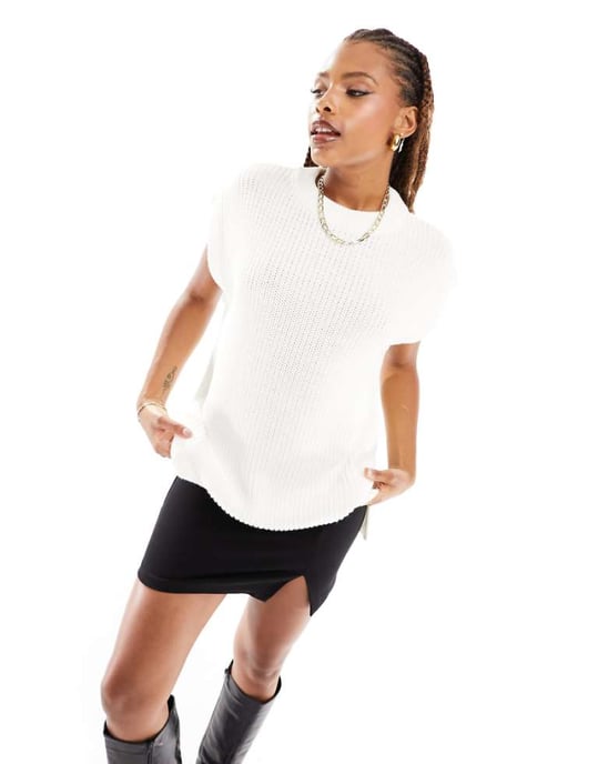 ASOS DESIGN stickad linne i sten - Image 1