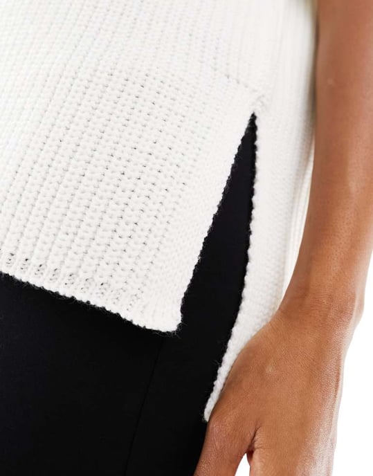 ASOS DESIGN stickad linne i sten - Image 3