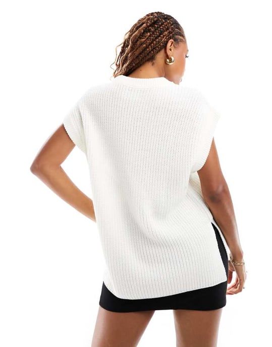 ASOS DESIGN stickad linne i sten - Image 4