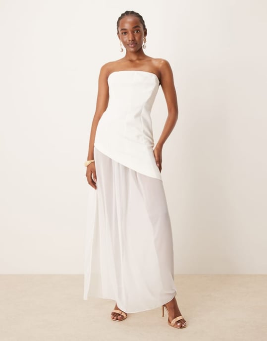 asos white chiffon dress ASOS Design - Maxi Dress - Women - Viscose - 12 US