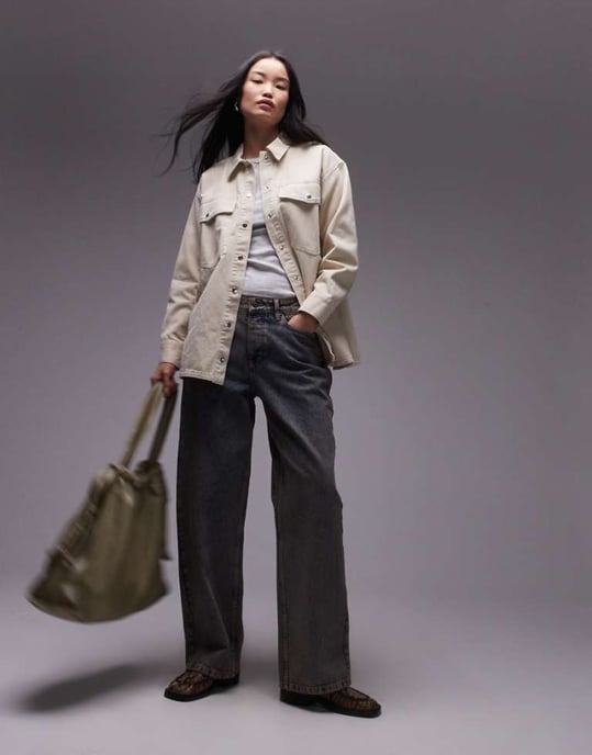 Topshop bomullsjacka i smörmjölk - Image 1