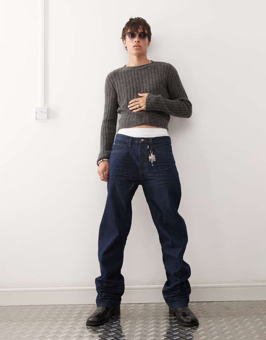 Cheap Monday Anti rigid raka jeans i extra blå tvätt - Image 1