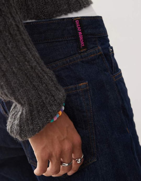 Cheap Monday Anti rigid raka jeans i extra blå tvätt - Image 3