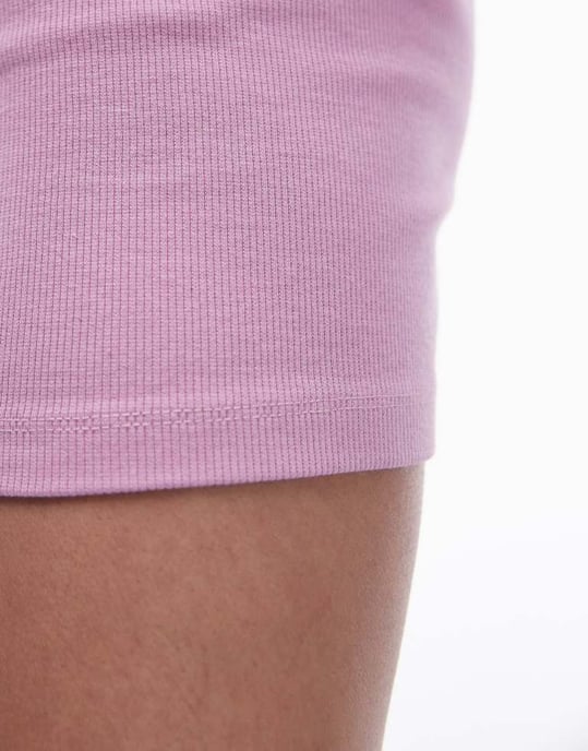 Topshop syra-tvättad knicker-short i rosa - Image 2