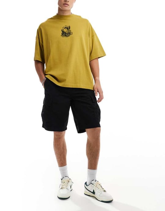 ONLY & SONS vida cargo shorts i svart - Image 2