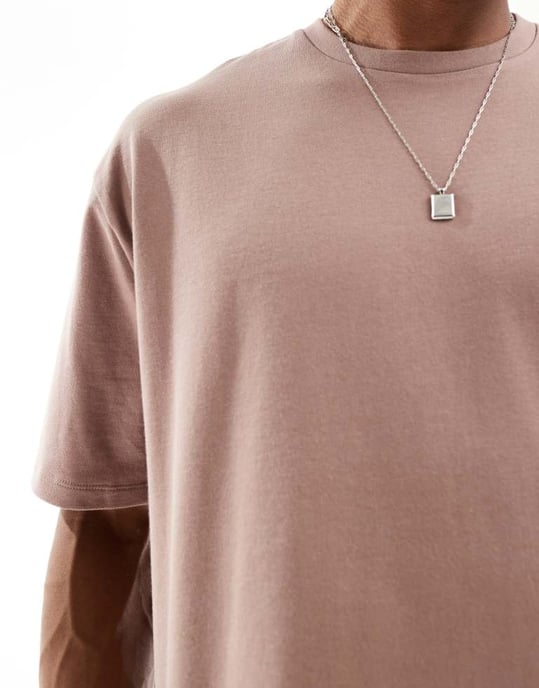 ASOS DESIGN tung oversized t-shirt i brunt - Image 2