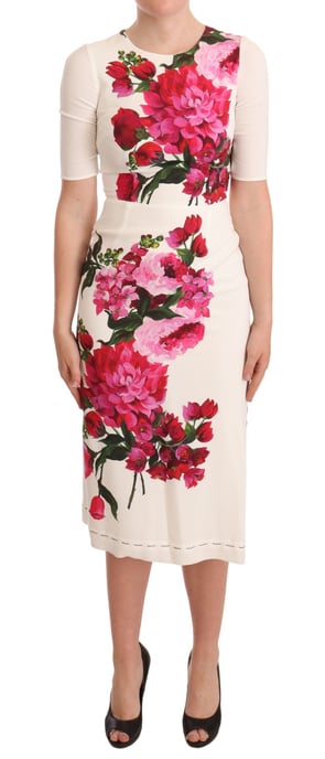 Bloemenprint Midi Jurk Halve Mouwen - Image 5