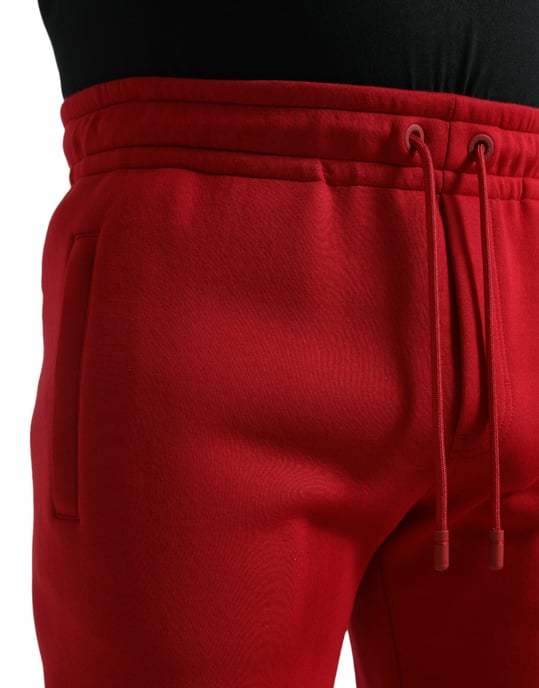 Red Cotton Joggers Pan75045 - Image 4