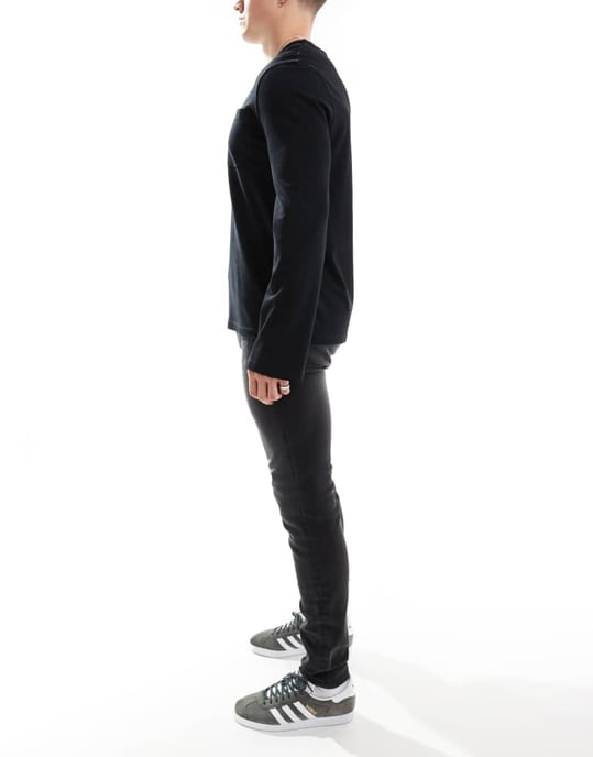 ONLY & SONS skinny fit jeans i tvättad svart - Image 3