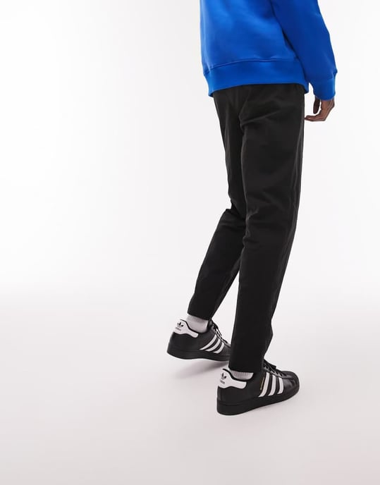 Topman tapered nylbyxor i svart - Image 4