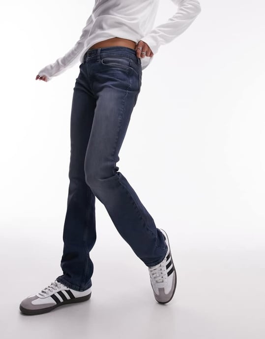 Topshop baby bootcut jeans i grunge tvätt - Image 1