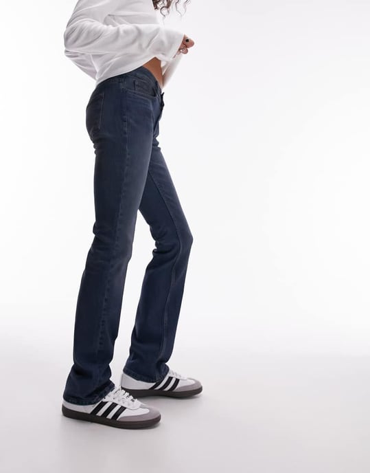 Topshop baby bootcut jeans i grunge tvätt - Image 3
