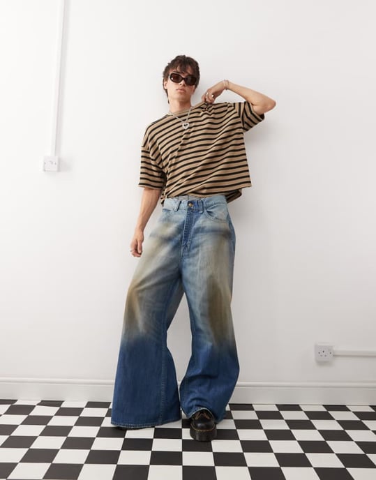 Cheap Monday Rad supervid jeans i gråblå tvätt - Image 1