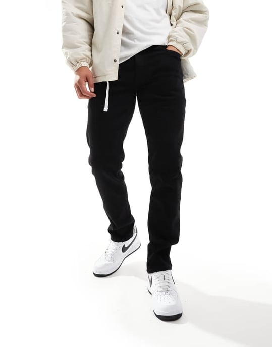 Farah Elm slim jeans i svart - Image 4