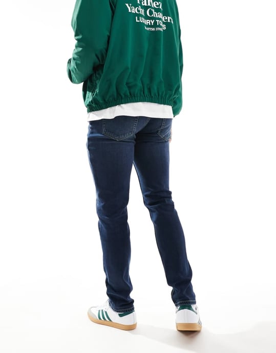 Farah Drake slim jeans i denim-tvätt - Image 2