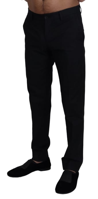 Classic Fit Broek Effen Zwart - Image 2