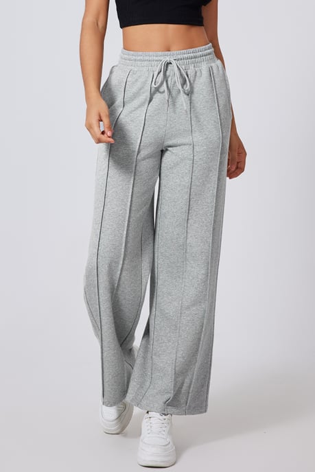 Wide Leg Pants With Center Seams - Image 2