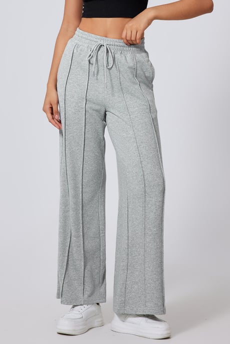 Wide Leg Pants With Center Seams - Image 3