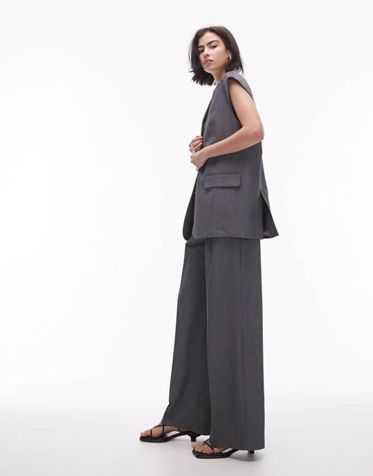 Topshop vida benbyxor i grått - Image 4