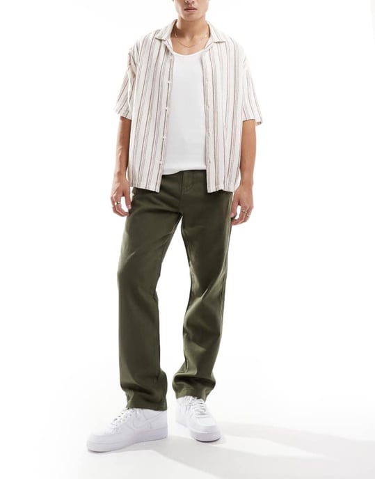 ONLY & SONS raka snickarbyxor i khaki - Image 2