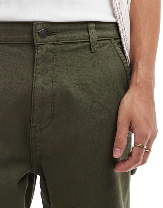 ONLY & SONS raka snickarbyxor i khaki - Image 3